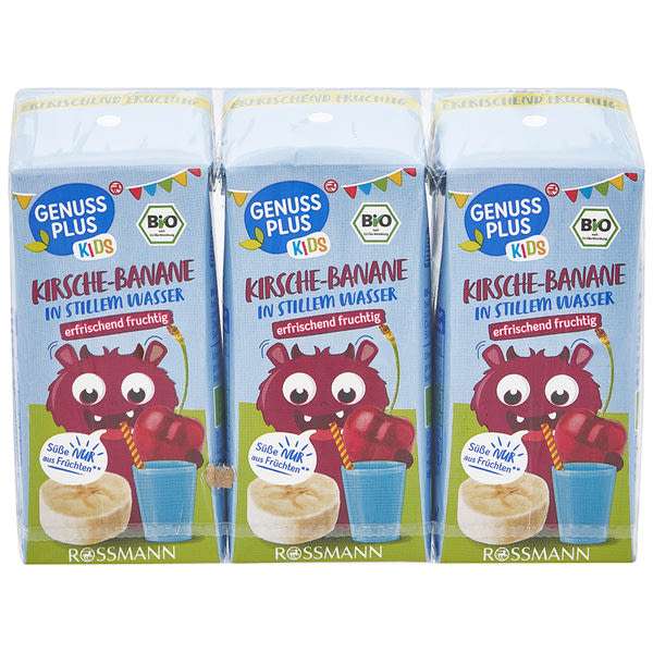 Genuss Plus Kids cseresznye-banán gyümölcslé 1 éves kortól - 600 ml