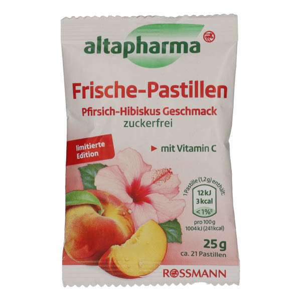 Altapharma frissítő cukorka barack ízesítéssel - 25 g