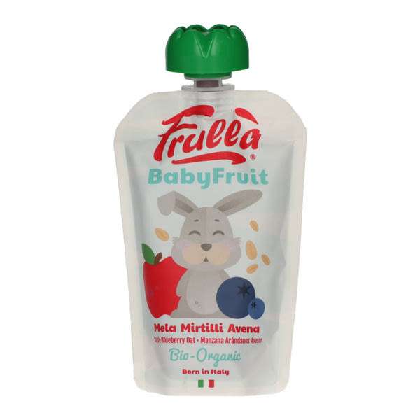 Frulla Bio gyümölcspüré alma - áfonya - zabkása 6 hónapos kortól - 100 g