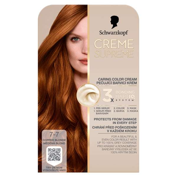 Schwarzkopf Creme Supreme tartós hajfesték /7-7 Rezes szőke - 1 db