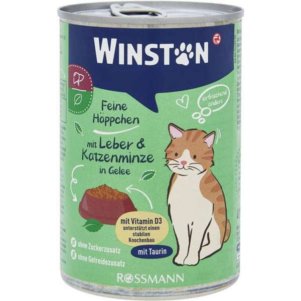 Winston állateledel macskáknak májjal és macskamentával - 400 g