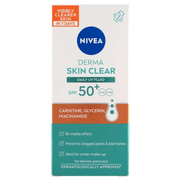 NIVEA Derma Skin Clear UV fluid FF 50+ - 40 ml
