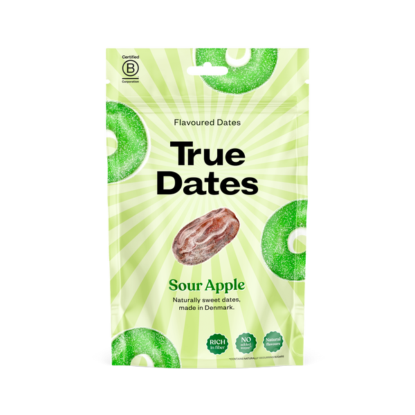 True Dates Sour Apple magnélküli ízesített datolya - 100 g