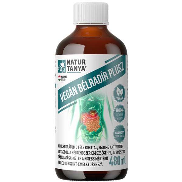 Natur Tanya Vegán Bélradír Plusz folyékony rost - 480 ml