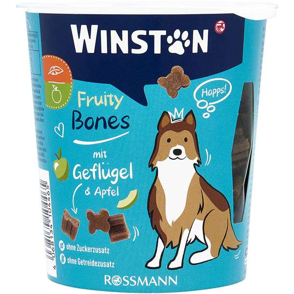 Winston jutalomfalat felnőtt kutyáknak baromfival és almával - 200 g