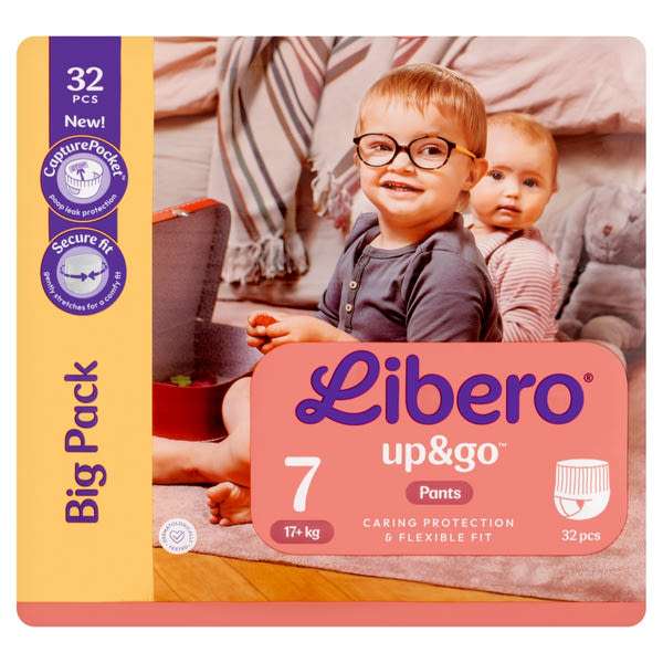 Libero Jumbo Up&Go bugyipelenka 7-es méret 17+ kg - 32 db