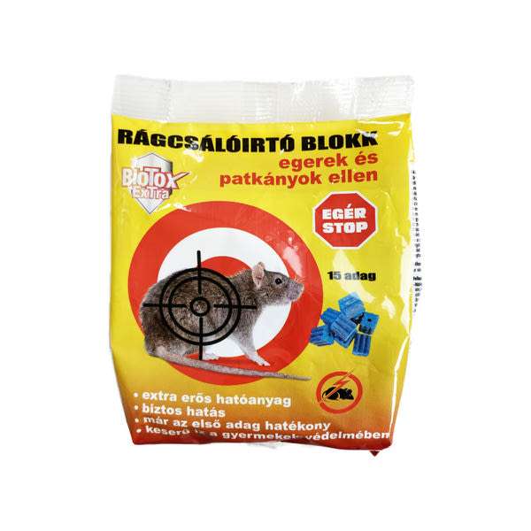 Biotow Extra rágcsálóirtó blokk 15x20g - 300 g