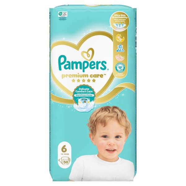 Pampers Premium Care nadrágelenka 6-os méret 13kg-18kg - 50 db
