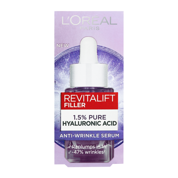 L'Oréal Paris Revitalift Filler 1,5% tiszta hialuronsavas ránctalanító szérum - 15 ml