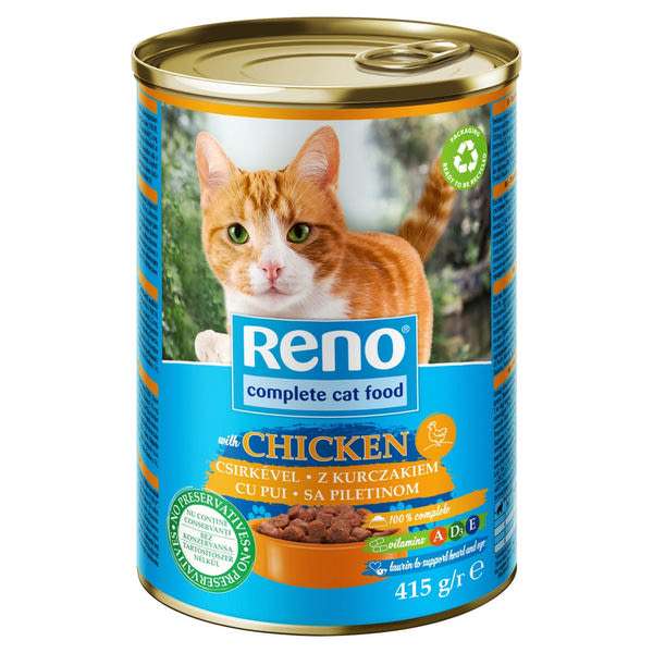 Reno nedves macskaeledel, macskatáp felnőtt macskáknak baromfival konzerv - 415 g