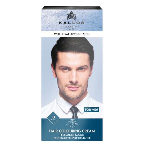 Kallos Glow tartós krémhajfesték /10 fekete - 60 ml