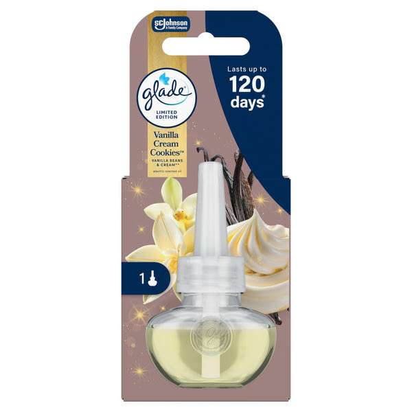 Glade Vanilla Cream Cookies elektromos légfrissítő készülék utántöltő - 20 ml