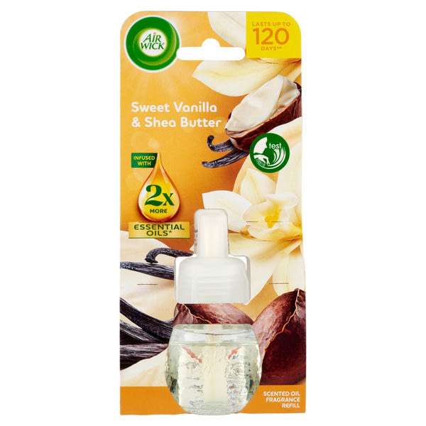 Air Wick Sweet Vanilla & Shea Butter elektromos légfrissítő készülék utántöltő - 19 ml