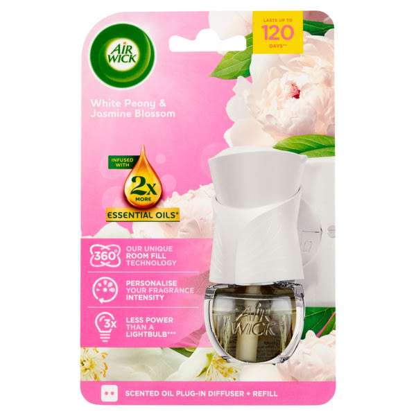 Air Wick White Peony & Jasmine Blossom elektromos légfrissítő készülék - 19 ml