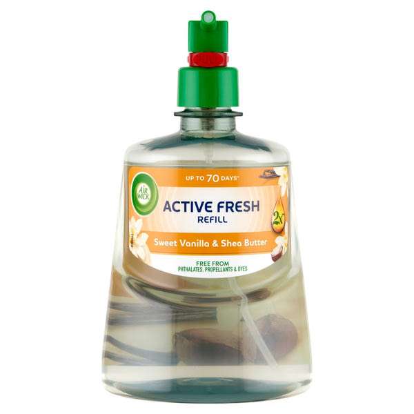 Air Wick Active Fresh Sweet Vanilla & Shea Butter automata légfrissítő utántöltő - 228 ml