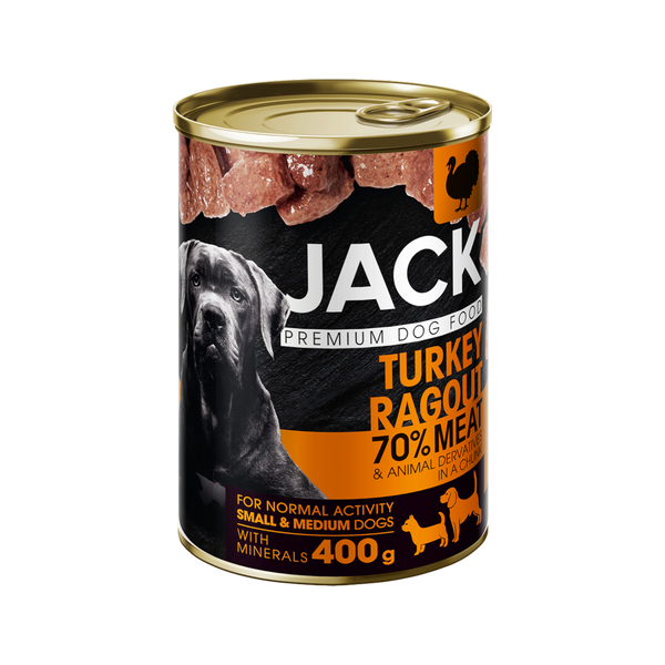 Jack állateledel felnőtt kutyáknak pulykahússal - 400 g