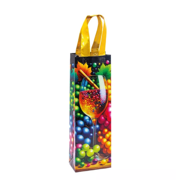 Bevásárlótáska kicsi szőlő mintával 12,5x36 cm - 1 db