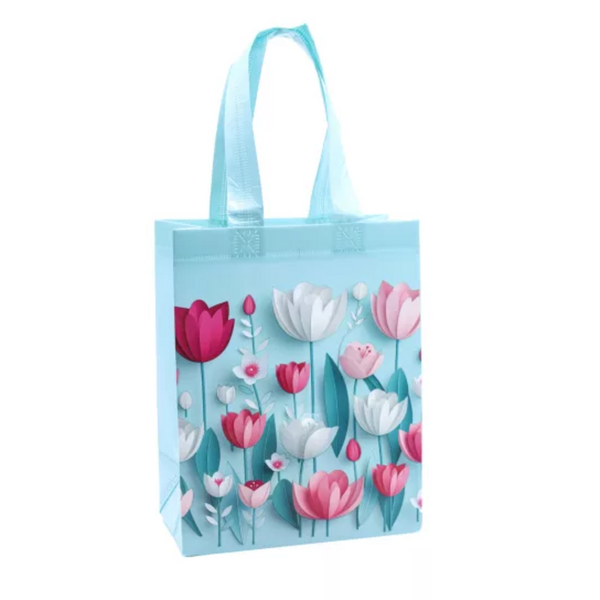 Bevásárlótáska kicsi tulipán mintával 26x20 cm - 1 db