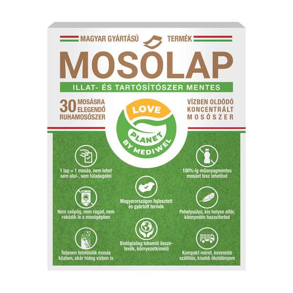 Love Planet illat- és tartósítószer mentes mosólap 30 mosás - 30 db