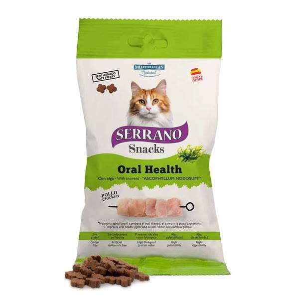 Serrano Oral Care jutalomfalat macskáknak mindennapos szájhigiénia támogatására csirkével - 50 g