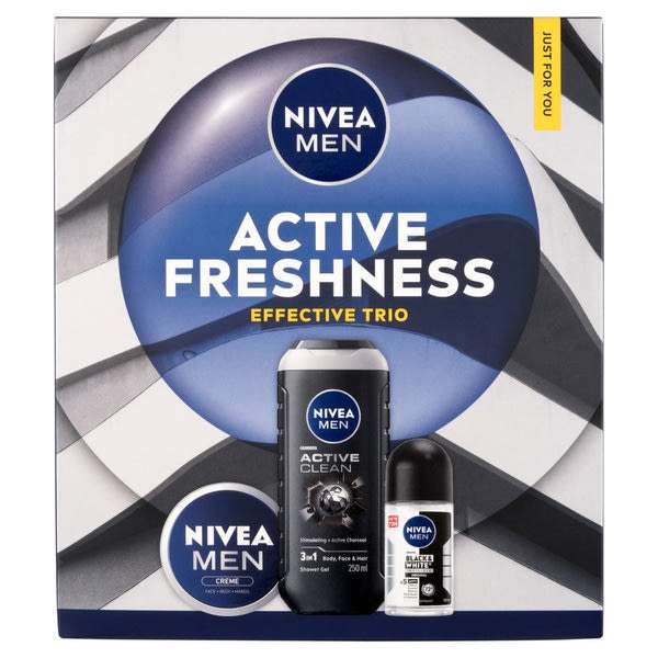 NIVEA MEN Active Freshness Effective Trio ajándékcsomag - 1 db