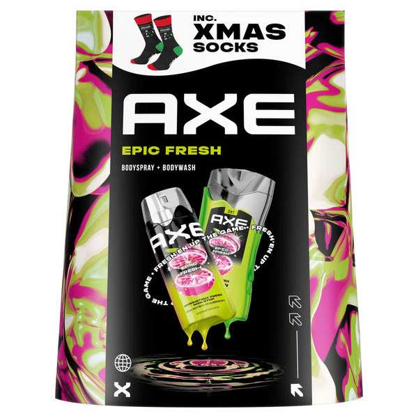 AXE Epic Fresh ajándékcsomag karácsonyi zoknival - 1 db