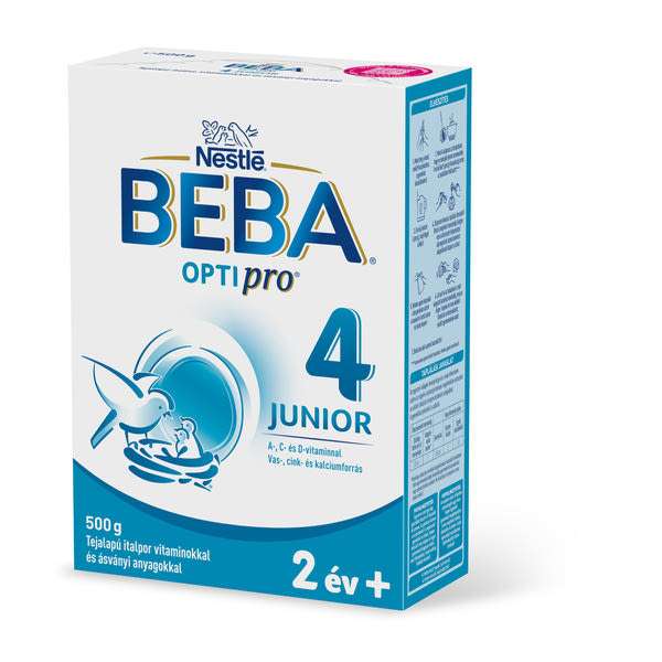 Beba Optipro 4 Junior tejalapú italpor vitaminokkal és ásványi anyagokkal 2 éves kortól - 500 g