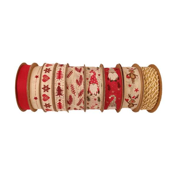Karácsonyi szalag többféle színben - 1 db