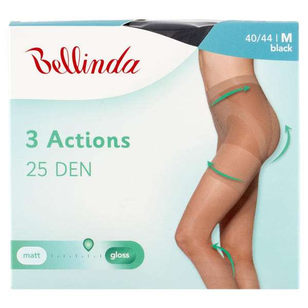 Bellinda 3Actions harisnyanadrág 25den /fekete M - 1 db