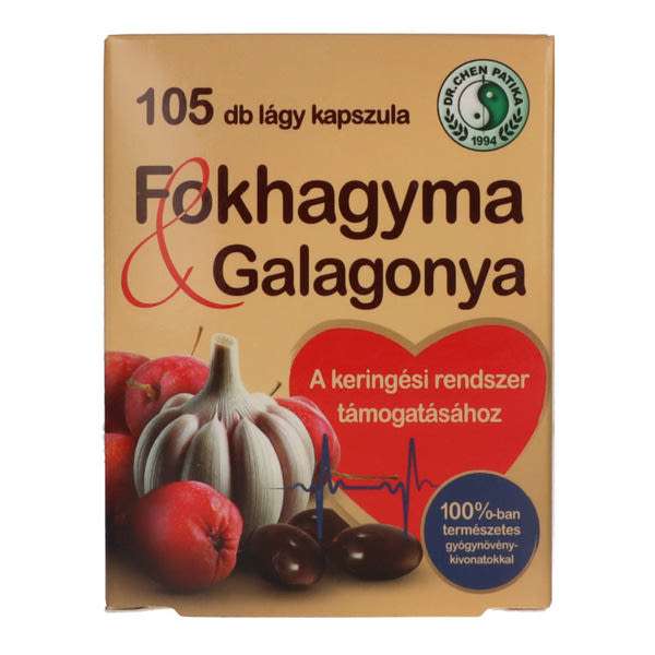 Dr. Chen Patika Fokhagyma és Galagonya kapszula - 105 db