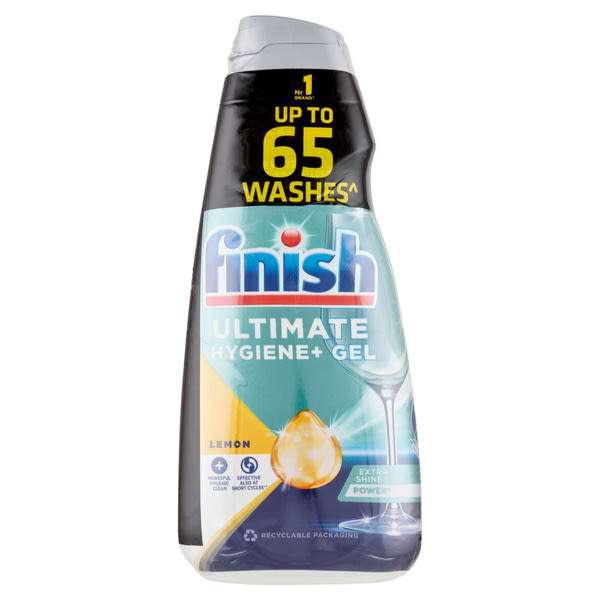 Finish Ultimate Hygiene Gel Lemon Duo gépi mosogatógél 2x650ml - 1300 ml