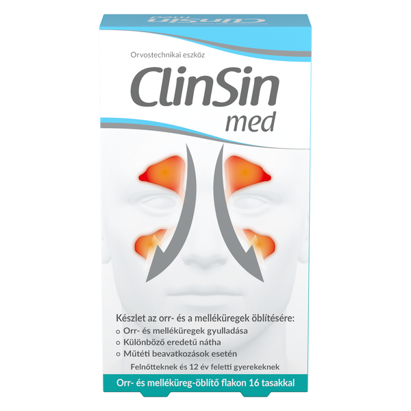 ClinSin Med készlet orr- és melléküreg öblítésére flakon+16 tasak - 1 db