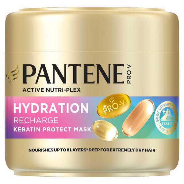 Pantene Hydration Recharge Keratin Protect hajpakolás - 300 ml