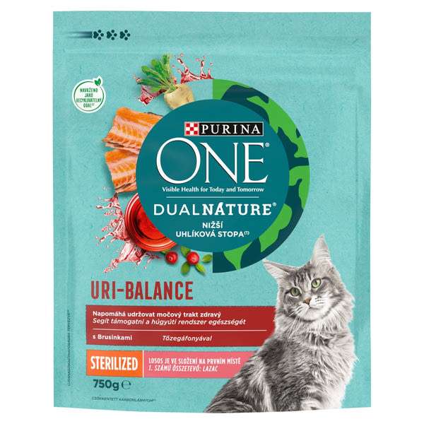Purina one szárazeledel macskáknak lazac, áfonya - 750 g