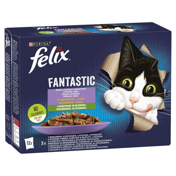 Felix Fantastic állateledel macskáknak 12x85 g - 1020 g