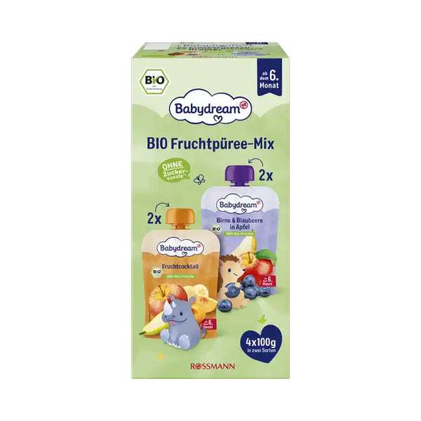 Babydream Bio gyümölcspüré válogatás 6 hónapos kortól 4x100 g - 400 g