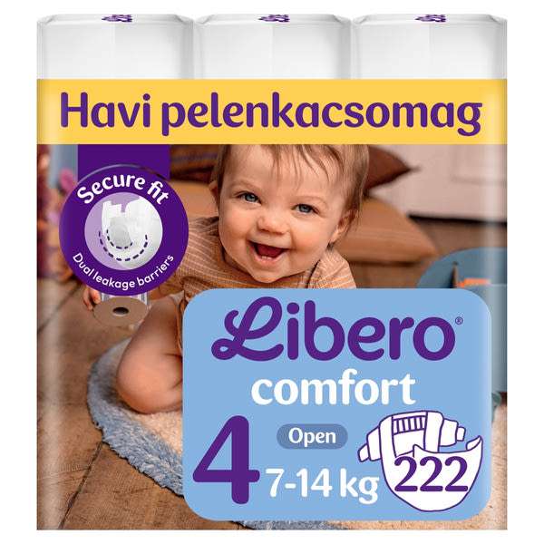 Libero Comfort Mega Pack nadrágpelenka, méret: 4, 7-14 kg - 222 db
