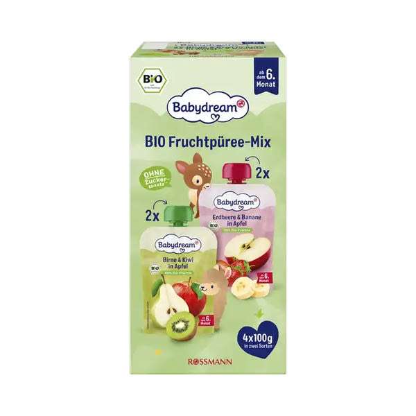 Babydream Bio gyümölcspüré válogatás 6 hónapos kortól 4x100 g - 400 g