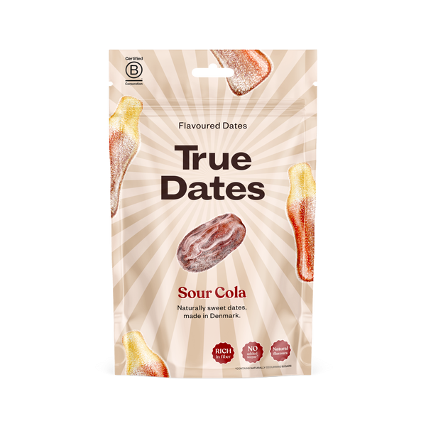 True Dates Sour Cola magnélküli ízesített datolya - 100 g