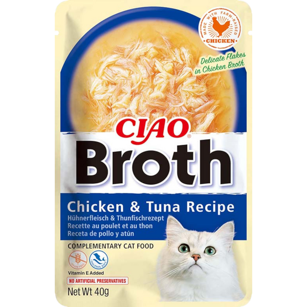 Ciao Broth húsleves macskáknak csirkével és tonhallal - 40 g