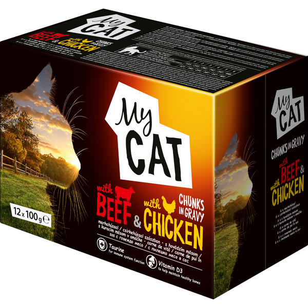 My Cat állateledel macskáknak csirkével és marhával - 1200 g