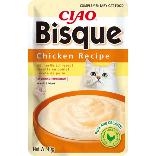 Ciao Bisque krémleves macskáknak csirkével - 40 g