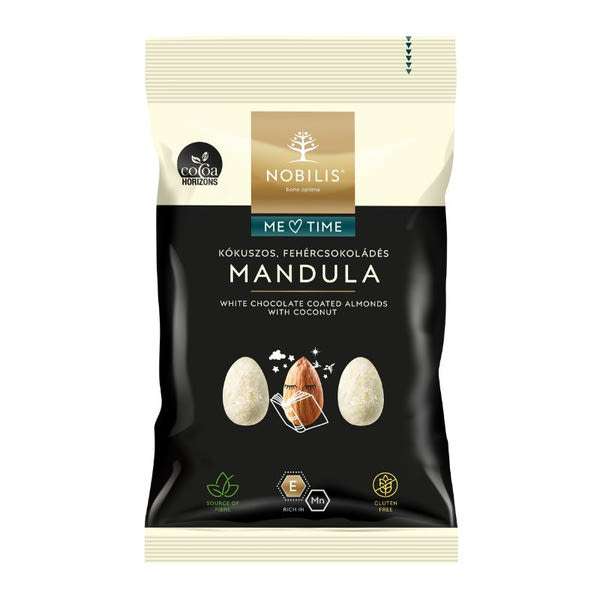 Nobilis mandula kókuszos fehércsokoládéba mártva - 70 g
