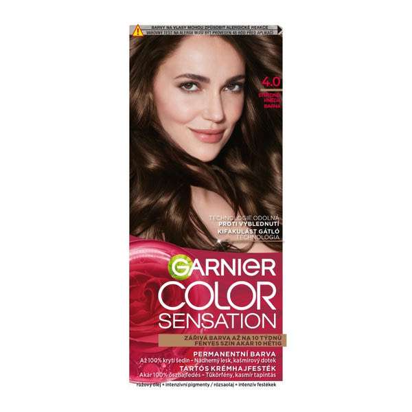 Garnier Color Sensation tartós hajfesték /4.0 barna - 112 ml