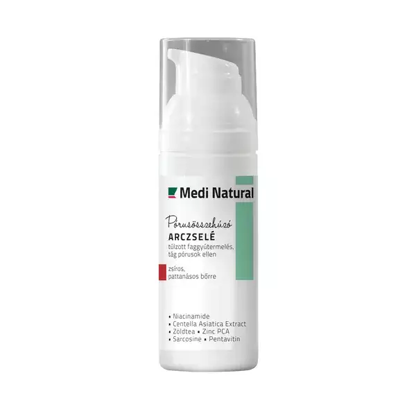 MediNatural pórusösszehúzó arczselé túlzott faggyútermelés és tág pórusok ellen - 50 ml