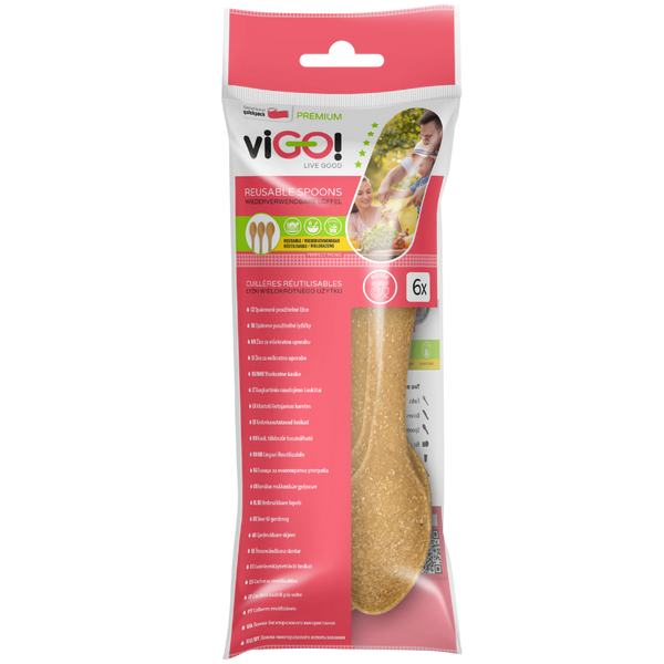 viGO! többszörhasználatos farost kanál - 6 db