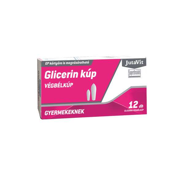 JutaVit Glicerin 1500 mg végbélkúp gyermekeknek - 12 db