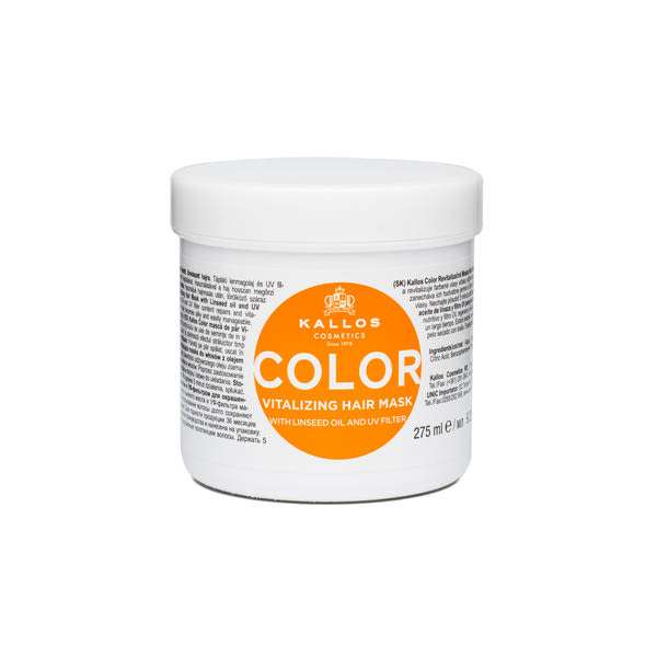 Kallos KJMN Color hajpakolás lenmagolajjal és UV filterrel - 275 ml