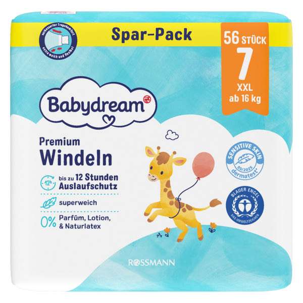 Babydream XXL nadrágpelenka 7-es méret, 16 kg-tól - 56 db