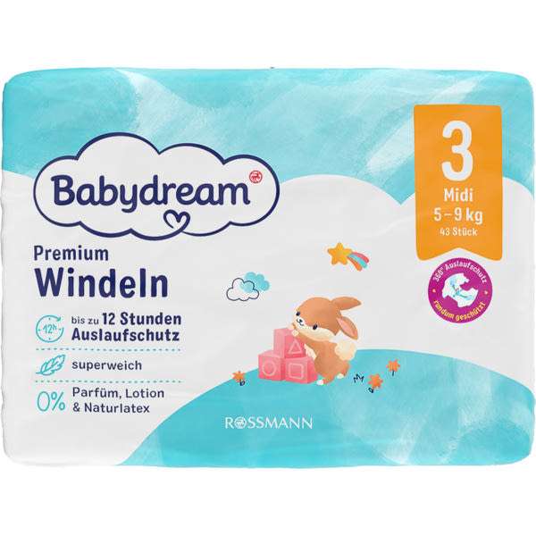 Babydream Midi nadrágpelenka 3-as 5-9 kg - 43 db
